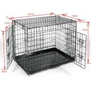 Hundekäfig HK-XL Transportkäfig Drahtkäfig...