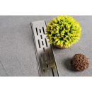Edelstahl Duschrinne Visby 70x7cm Siphon Bodenablauf...