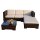 Poly Rattan Gartenmöbel California mix-braun Garten Möbel Set Lounge Gartenlounge Sitzgruppe Garnitur