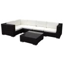Poly Rattan Gartenmöbel North Carolina schwarz Garten Möbel Set Lounge Gartenlounge Sitzgruppe Garnitur