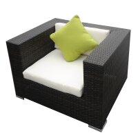 Poly Rattan Gartenmöbel South Carolina schwarz Alu Garnitur Lounge Garten Sitzgruppe Gartenset