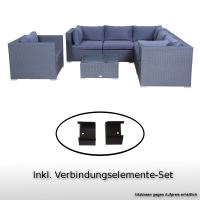 Poly Rattan Gartenmöbel Memphis anthrazit Tisch...