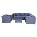 Poly Rattan Gartenmöbel Memphis anthrazit Tisch...