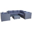 Poly Rattan Gartenmöbel Memphis anthrazit Tisch Garten Möbel Set Lounge Gartenlounge Sitzgruppe Garnitur