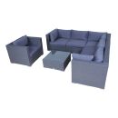 Poly Rattan Gartenmöbel Memphis anthrazit Tisch Garten Möbel Set Lounge Gartenlounge Sitzgruppe Garnitur