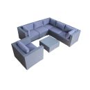 Poly Rattan Gartenmöbel Memphis anthrazit Tisch Garten Möbel Set Lounge Gartenlounge Sitzgruppe Garnitur