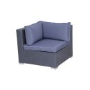 Poly Rattan Gartenmöbel Palma anthrazit Hocker Alu Garnitur Lounge Garten Sitzgruppe Gartenset