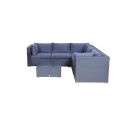 Poly Rattan Gartenmöbel Palma anthrazit Tisch Alu...