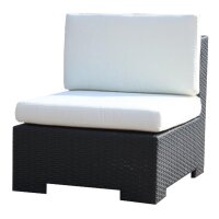 Poly Rattan Gartenmöbel Georgia schwarz Alu Garnitur Lounge Garten Sitzgruppe Gartenset