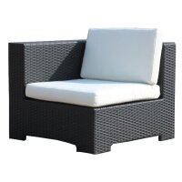Poly Rattan Gartenmöbel Georgia schwarz Alu Garnitur Lounge Garten Sitzgruppe Gartenset