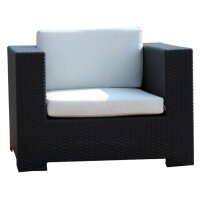 Poly Rattan Gartenmöbel Georgia schwarz Alu Garnitur Lounge Garten Sitzgruppe Gartenset