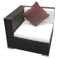 Poly Rattan Gartenmöbel Florida schwarz Alu Garnitur Lounge Garten Sitzgruppe Gartenset