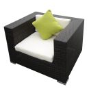 Poly Rattan Gartenmöbel South Carolina schwarz Alu Garnitur Lounge Garten Sitzgruppe Gartenset