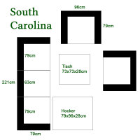 Poly Rattan Gartenmöbel South Carolina schwarz Alu Garnitur Lounge Garten Sitzgruppe Gartenset
