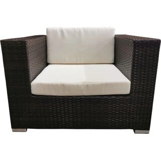 Poly Rattan Gartenmöbel G-Sessel mix-braun Alu Garnitur Lounge Garten Sitzgruppe Gartenset