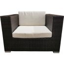 Poly Rattan Gartenmöbel G-Sessel mix-braun Alu...