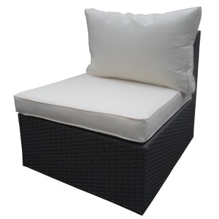 Poly Rattan Gartenmöbel Mittelteil weiß Alu Garnitur Lounge Garten Sitzgruppe Gartenset