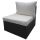 Poly Rattan Gartenmöbel Mittelteil schwarz Alu Garnitur Lounge Garten Sitzgruppe Gartenset