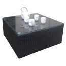 Poly Rattan Gartenmöbel Glastisch anthrazit Alu...