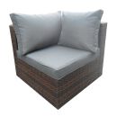 Poly Rattan Gartenmöbel Ecksofa anthrazit Alu...