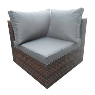 Poly Rattan Gartenmöbel Ecksofa mix-braun Alu Garnitur Lounge Garten Sitzgruppe Gartenset
