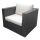 Poly Rattan Gartenmöbel Sessel NJ schwarz Alu Garnitur Lounge Garten Sitzgruppe Gartenset