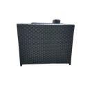 Poly Rattan Gartenmöbel O-Sessel anthrazit Alu Garnitur Lounge Garten Sitzgruppe Gartenset