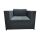 Poly Rattan Gartenmöbel O-Sessel anthrazit Alu Garnitur Lounge Garten Sitzgruppe Gartenset