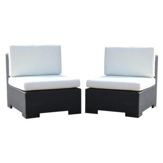 Poly Rattan Gartenmöbel 2x G-Mittelteil mix-braun Alu Garnitur Lounge Garten