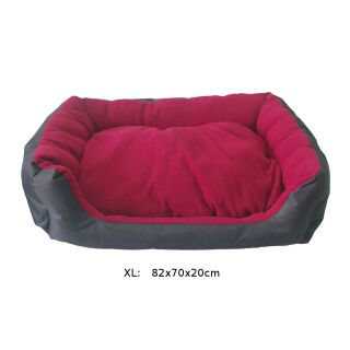 Hundebett BaluXL rot Hundekorb Hundekissen Hundesofa Tierbett Katzenbett