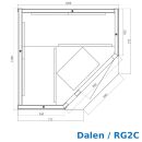 Infrarotkabine Dalen Sauna Vollspektrumstrahler DUALTHERM Salzstein Infrarot