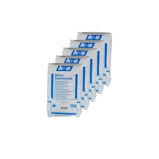 K+S Stein Speisesalz 0,7-0,16 5x25kg Kochsalz Gewürz