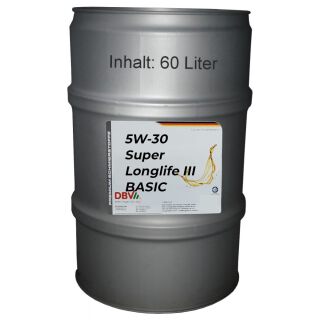 DBV 5W-30 Super LF-III BASIC 60-Liter-Fass