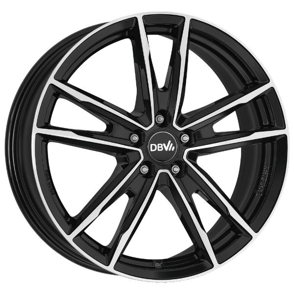 17 Zoll Alufelge DBV FLORIDA KF DARK 7,0x17 5/112 ET47 schwarz glänzend, front poliert Felge