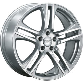 19 Zoll Alufelge DBV MAURITIUS 8,0x19 5/112 ET35 silber metallic, front poliert Felge