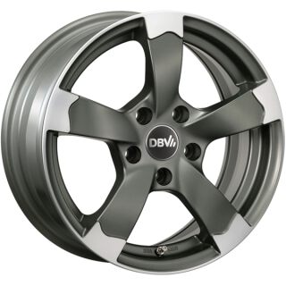 17 Zoll Alufelge DBV TORINO II 7,5x17 5/114,3 ET40 anthrazit matt, poliert Felge