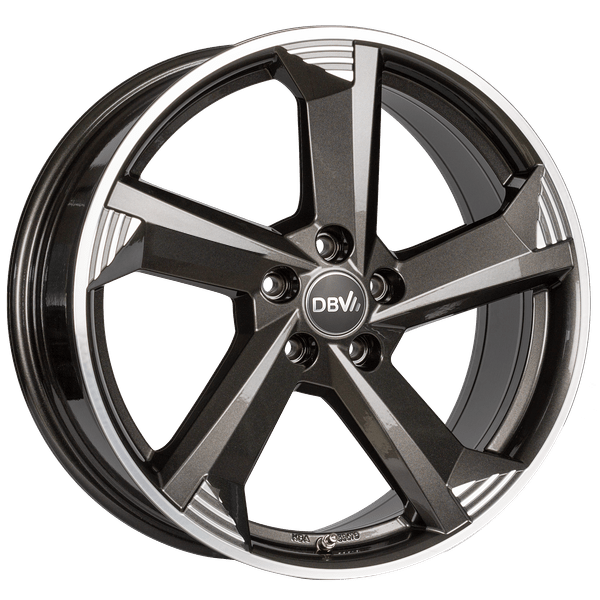 19 Zoll Alufelge DBV TORINO III 8,0x19 5/108 ET42 anthrazit glänzend, front poliert Felge