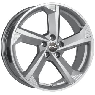 20 Zoll Alufelge DBV TORINO III 8,5x20 5/112 ET30 hyper silber, front poliert Felge