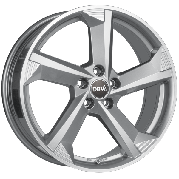 20 Zoll Alufelge DBV TORINO III 8,5x20 5/112 ET30 hyper silber, front poliert Felge