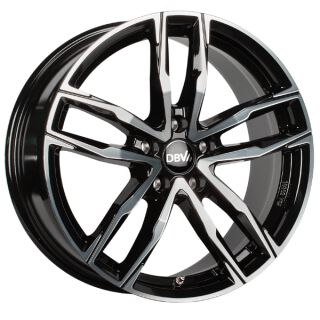 19 Zoll Alufelge DBV VIENNA II 8,5x19 5/112 ET30 schwarz glänzend, front poliert Felge