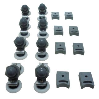 8x Türrolle M2 Rolle Glastürrolle Rollenführung Schiebetürbeschlag Dusche Tür