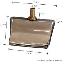 Whirlpool Badewanne Wasserfall Wasserhahn Edelstahl verchromt Einlass
