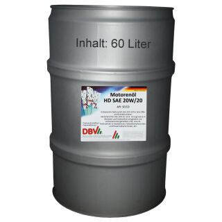 Motorolie HD SAE 20W/20 60 liter vat