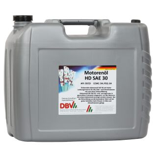 Motor oil HD SAE 30 20 liter canister