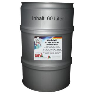 80W-90 GL4/5 (partially synthetic) 60 liter barrel
