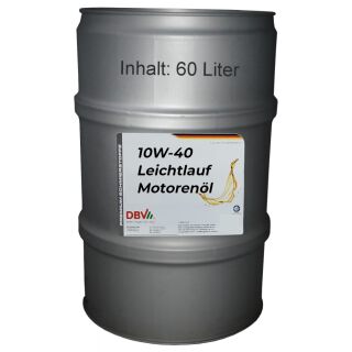 10W/40 DBV-Leichtlauf-Motorenöl 60-Liter-Fass