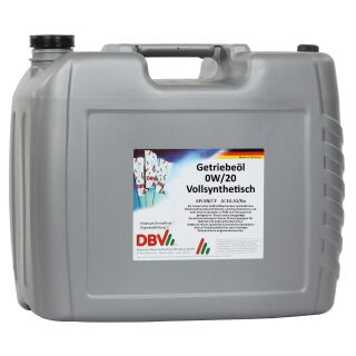 0W/20 volsynthetische motorolie 20 liter jerrycan