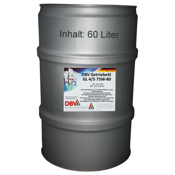 75W-80 GL4/5 (fully synthetic) 60 liter barrel