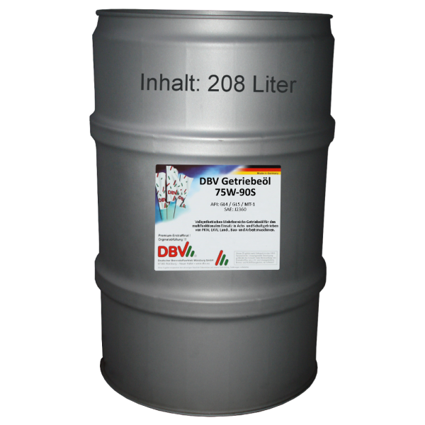 DBV 75W-90 S GL4/5 (vollsynthetisch) 208-Liter-Fass