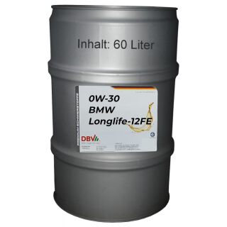 DBV 0W-30 BMW Longlife - 12 FE 60-Liter-Fass